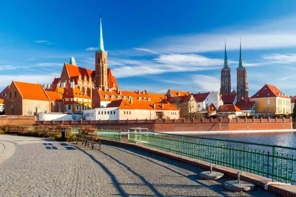 Wrocław - widok na Ostrów Tumski